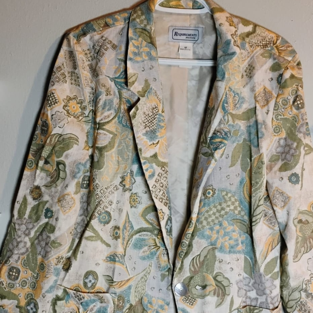 Floral Patterned Women's Blazer